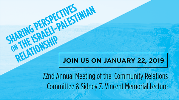 "Sharing Perspectives on the Israeli-Palestinian Relationship" at CRC Annual Meeting