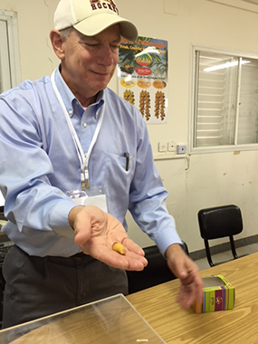 Michael, Holding Beetle Larvae