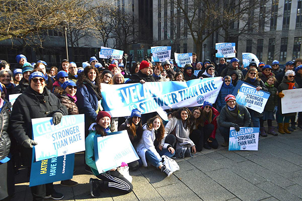 New Yorkers Greet Clevelanders with Warm Welcome at 'No Hate. No Fear.' March