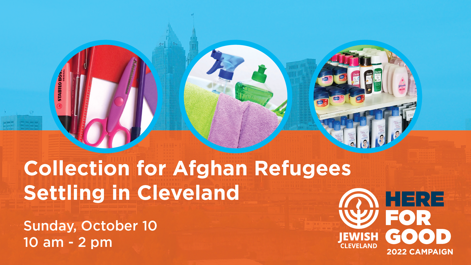 October: Collection for Afghan Refugees Settling in Cleveland